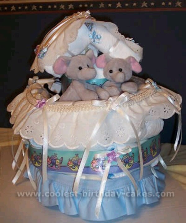 Diaper Birthday Cake