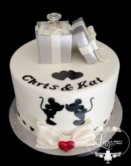 Disney Engagement Cake Disney Engagement Cake