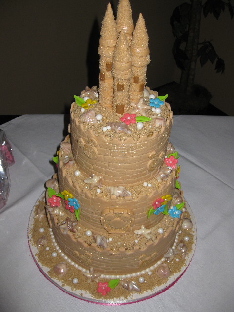 Disney Sand Castle Wedding Cakes