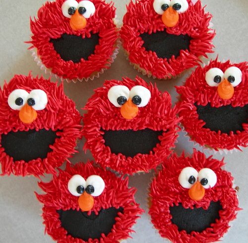 Elmo Cupcakes