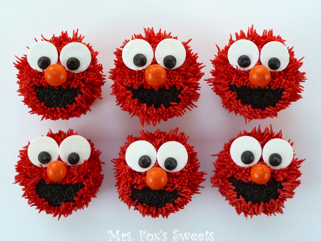 Elmo Cupcakes