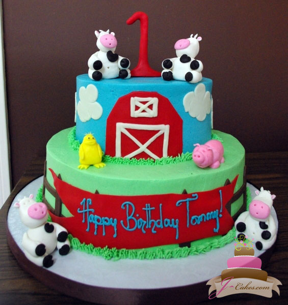 Farm Theme Birthday Cake