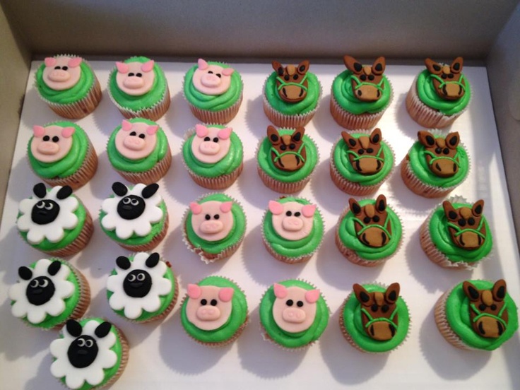 Farm-Themed Cupcakes