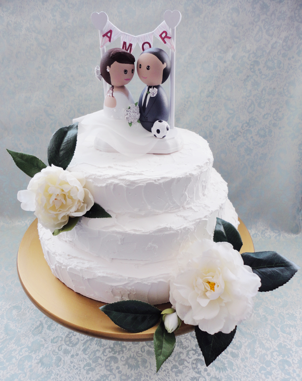 Football Themed Wedding Cake Toppers