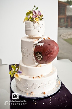 Football Themed Wedding Cakes