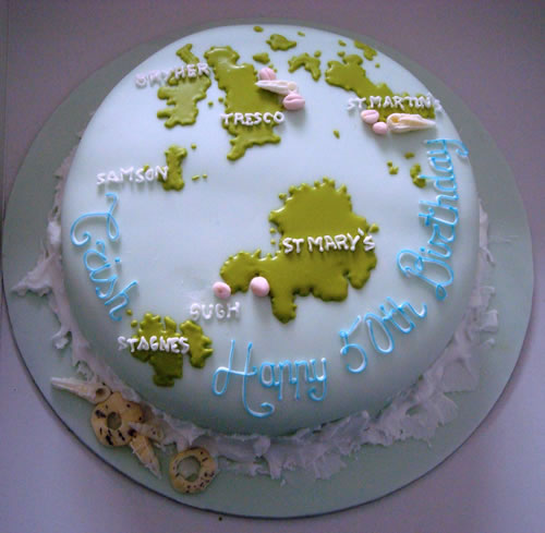 Globe Birthday Cake