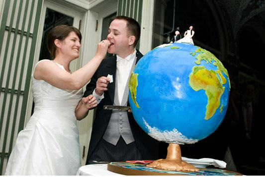 Globe Wedding Cake