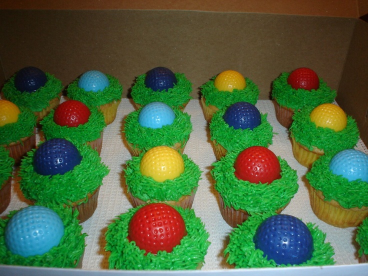 Golf Birthday Party Cupcakes