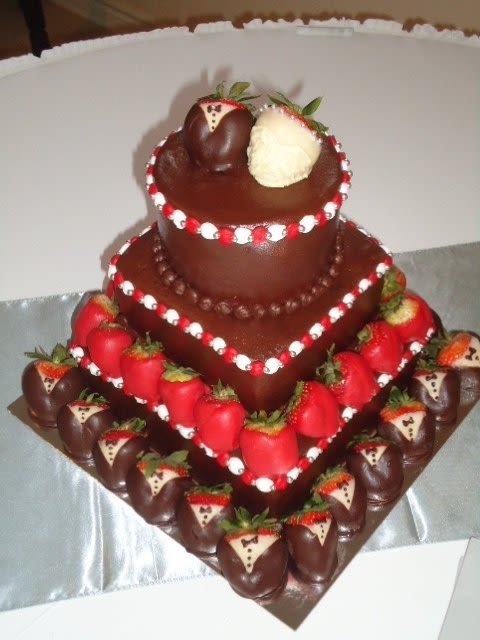 Grooms Cake with Strawberries