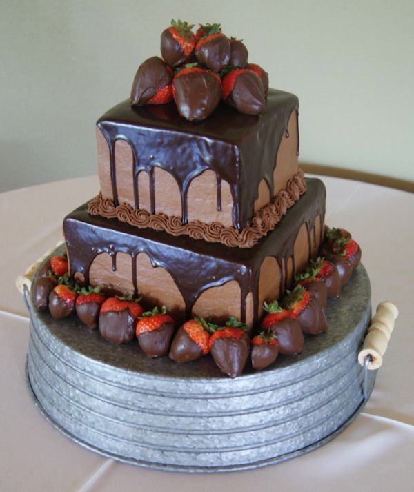Grooms Chocolate Wedding Cake