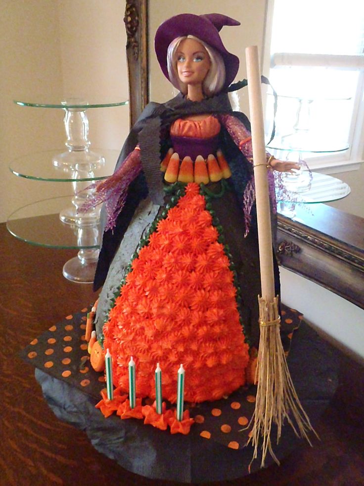 Halloween Birthday Cakes with Witches