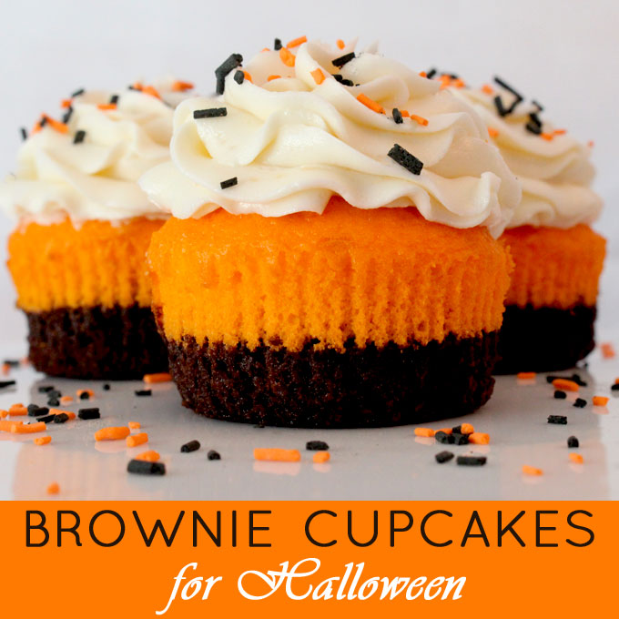 Halloween Brownie Cake Cupcakes
