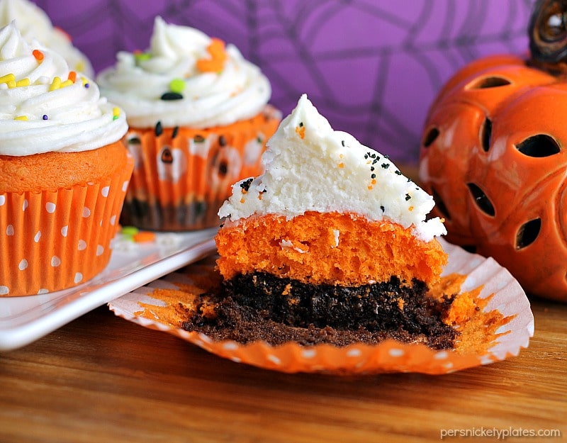 Halloween Brownie Cake Cupcakes