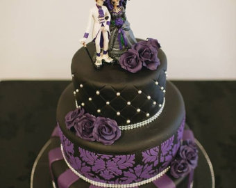 Halloween Wedding Cake Topper