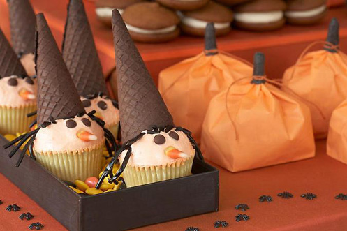Halloween Witch Cupcakes Cones
