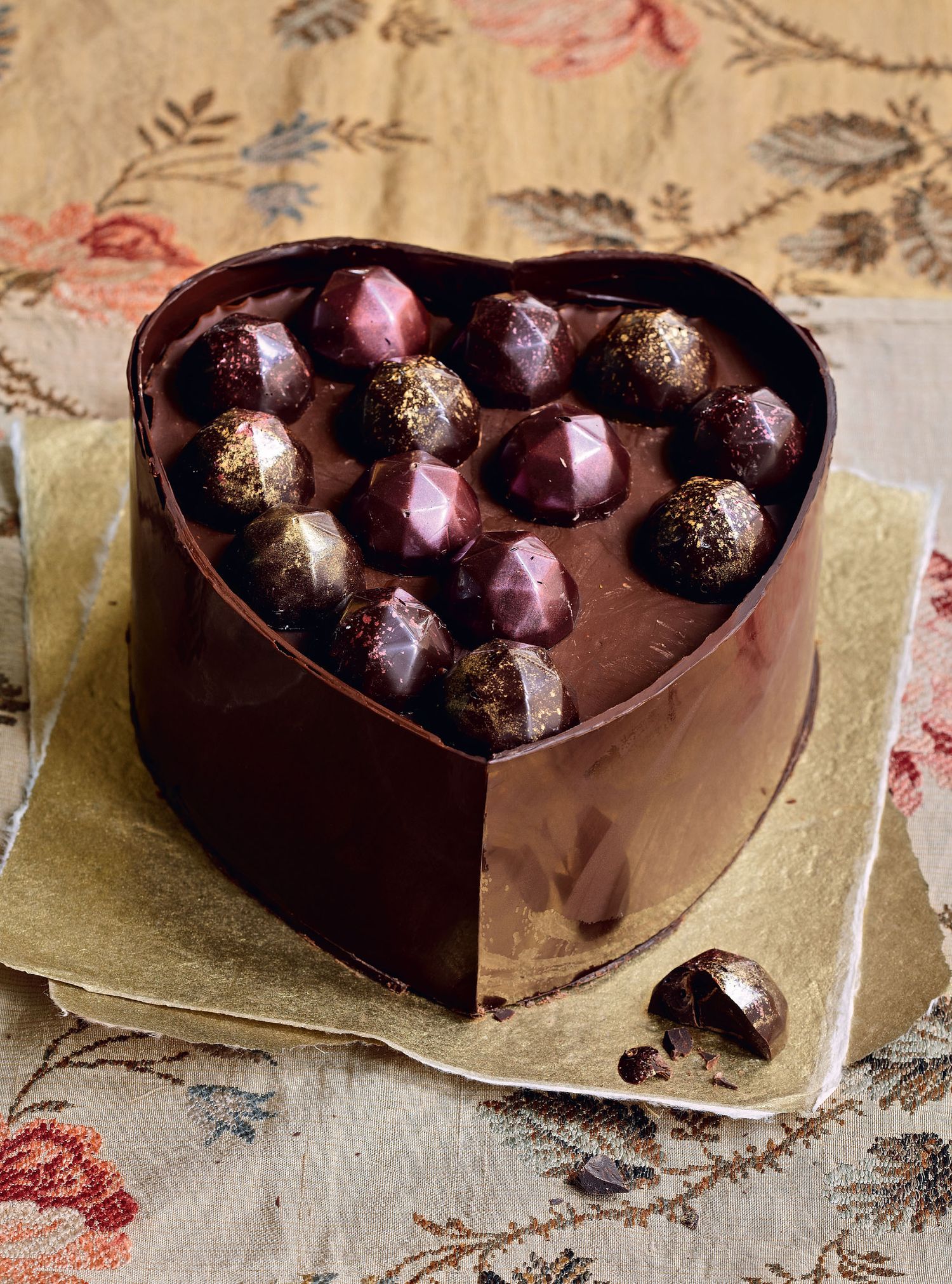Heart Shaped Box of Chocolate Cake