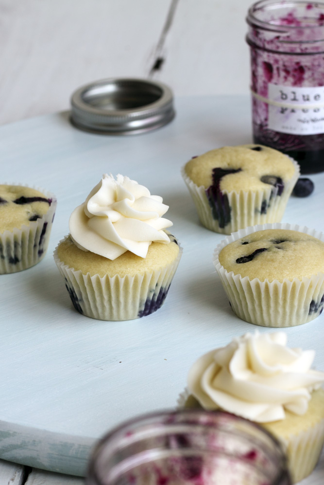 Honey Blueberry Cupcakes