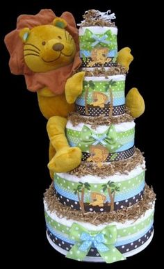 Jungle Baby Shower Diaper Cake