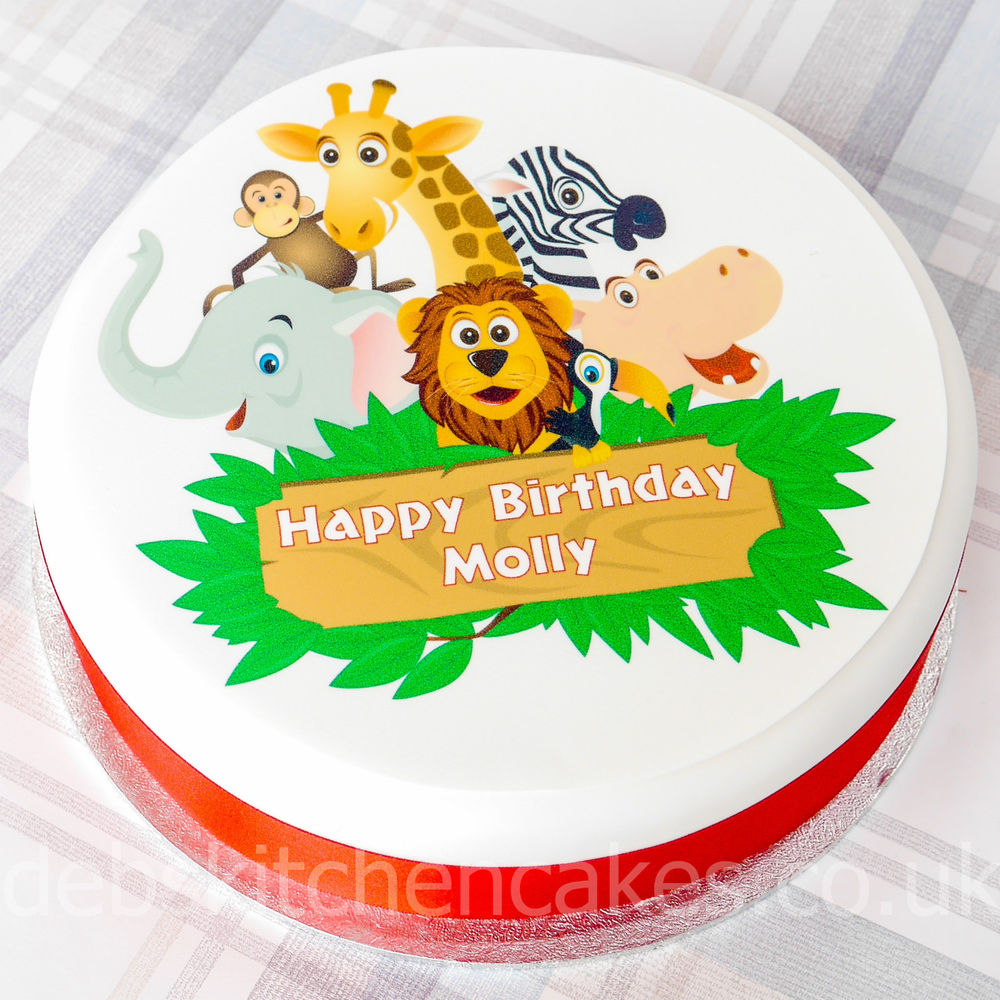 Jungle Safari Animals Cake Toppers