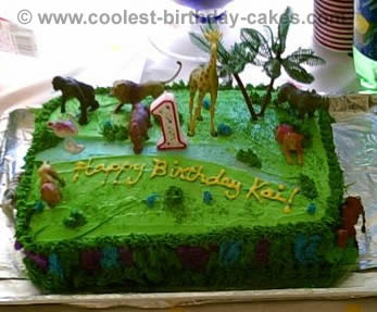 Jungle Safari Birthday Cake Jungle Safari Birthday Cake