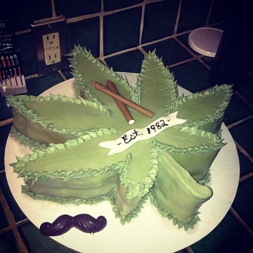 Marijuana Happy Birthday Weed Cake