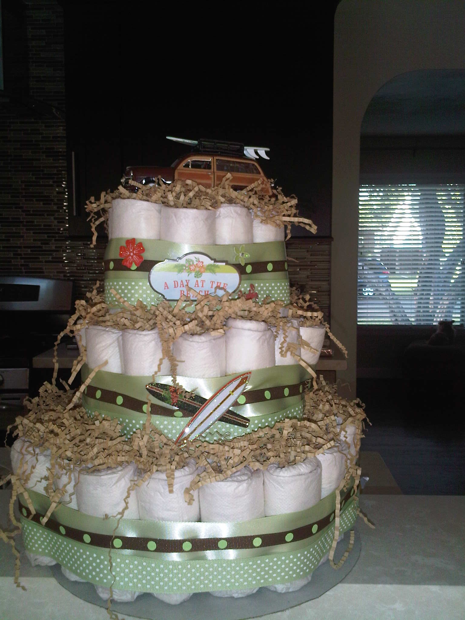 Mermaid Themed Diaper Cake Mermaid Themed Diaper Cake