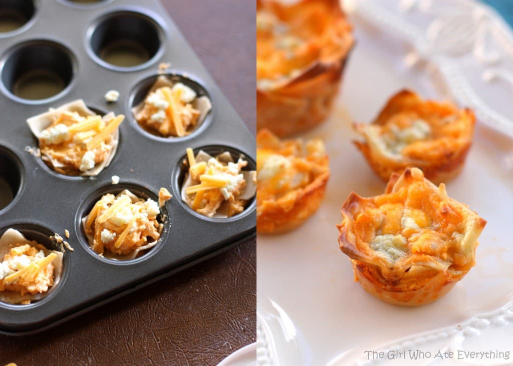 Mini Buffalo Chicken Cups