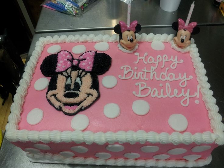 Minnie Mouse Sheet Cake