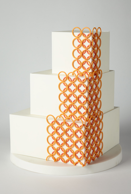 Modern Square Wedding Cake Modern Square Wedding Cake