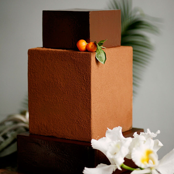 Modern Square Wedding Cake