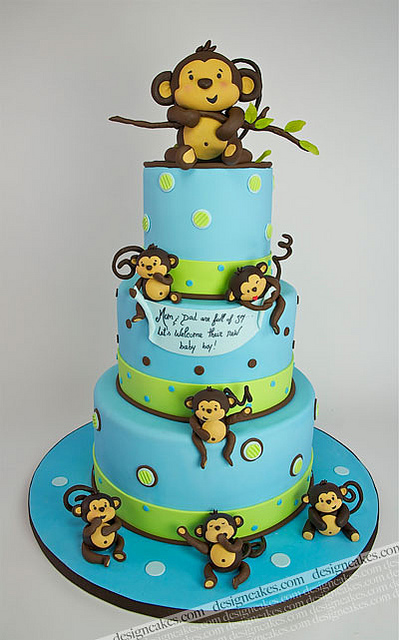 Monkey Baby Shower Cake Monkey Baby Shower Cake