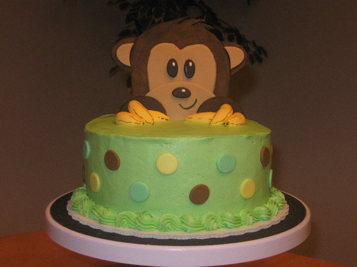 Monkey Baby Shower Cake