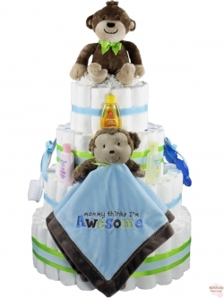 Monkey Diaper Cake Monkey Diaper Cake