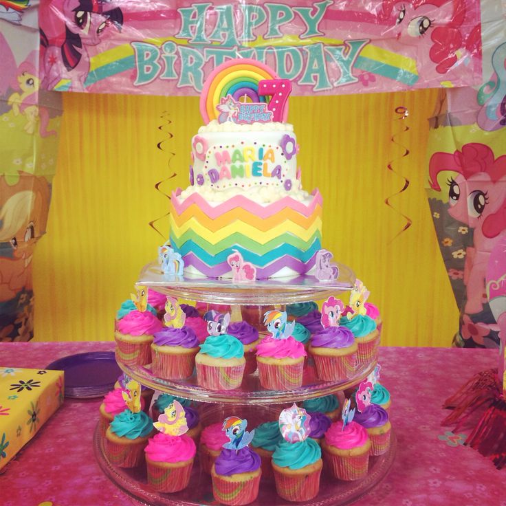 My Little Pony Cake and Cupcakes