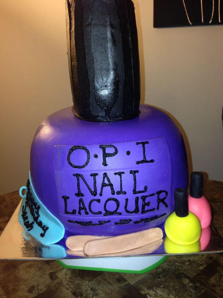 Nail Polish Birthday Cake