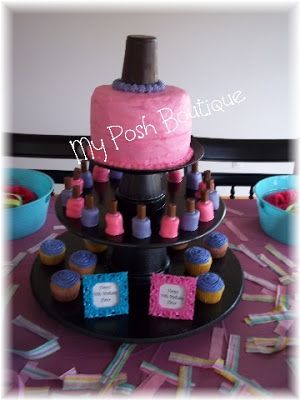 Nail Polish Shaped Birthday Cake