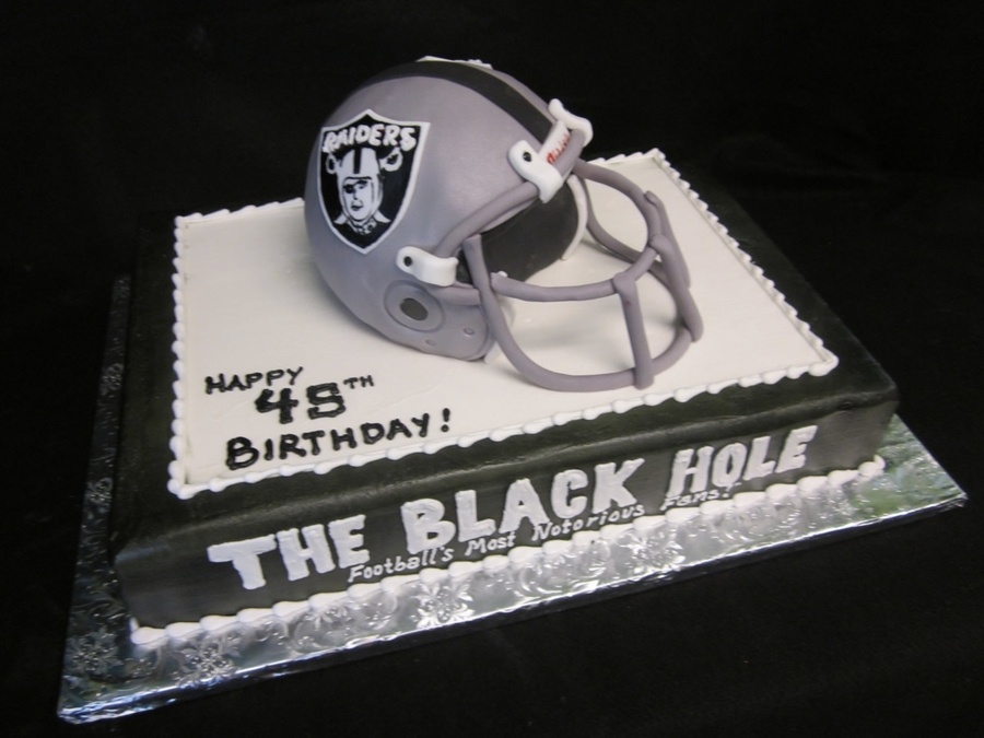 Oakland Raiders Football Cake