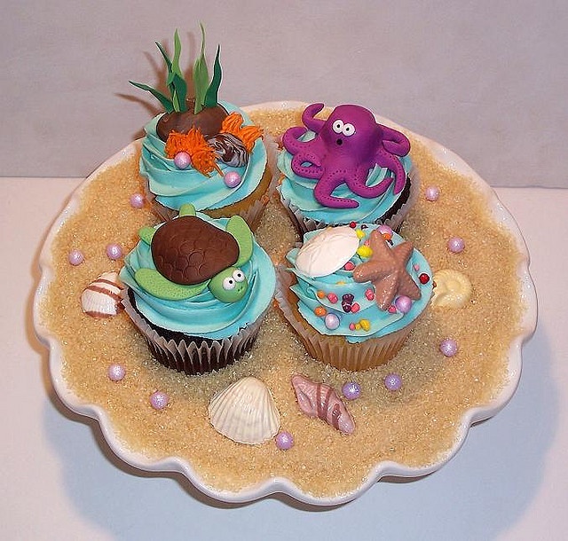 Ocean Theme Cupcakes