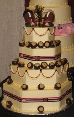Ohio State Buckeye Wedding Cake Ohio State Buckeye Wedding Cake