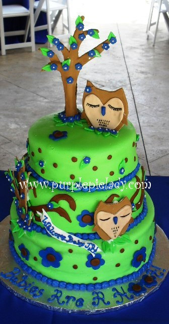 Owl Baby Shower Cake Topper