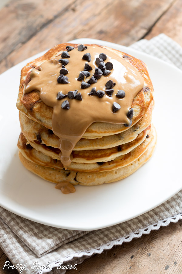 Peanut Butter and Chocolate Chip Pancakes