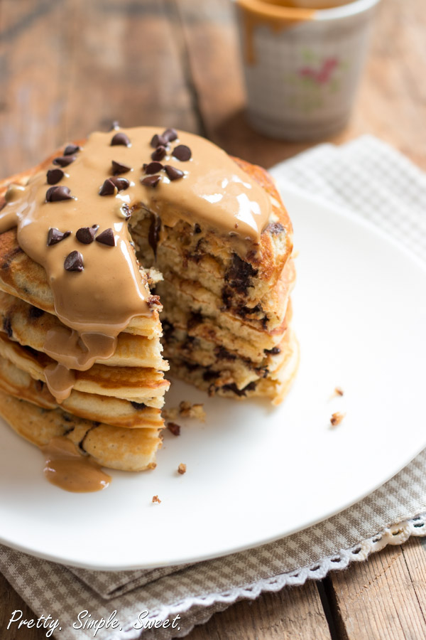 Peanut Butter Chocolate Chip Pancakes