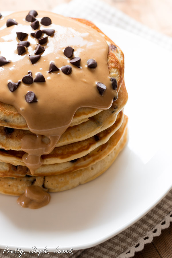 Peanut Butter Chocolate Chip Pancakes