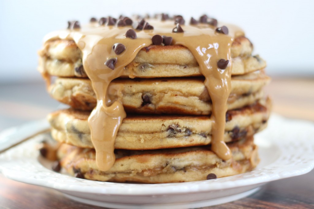 Peanut Butter Chocolate Chip Pancakes