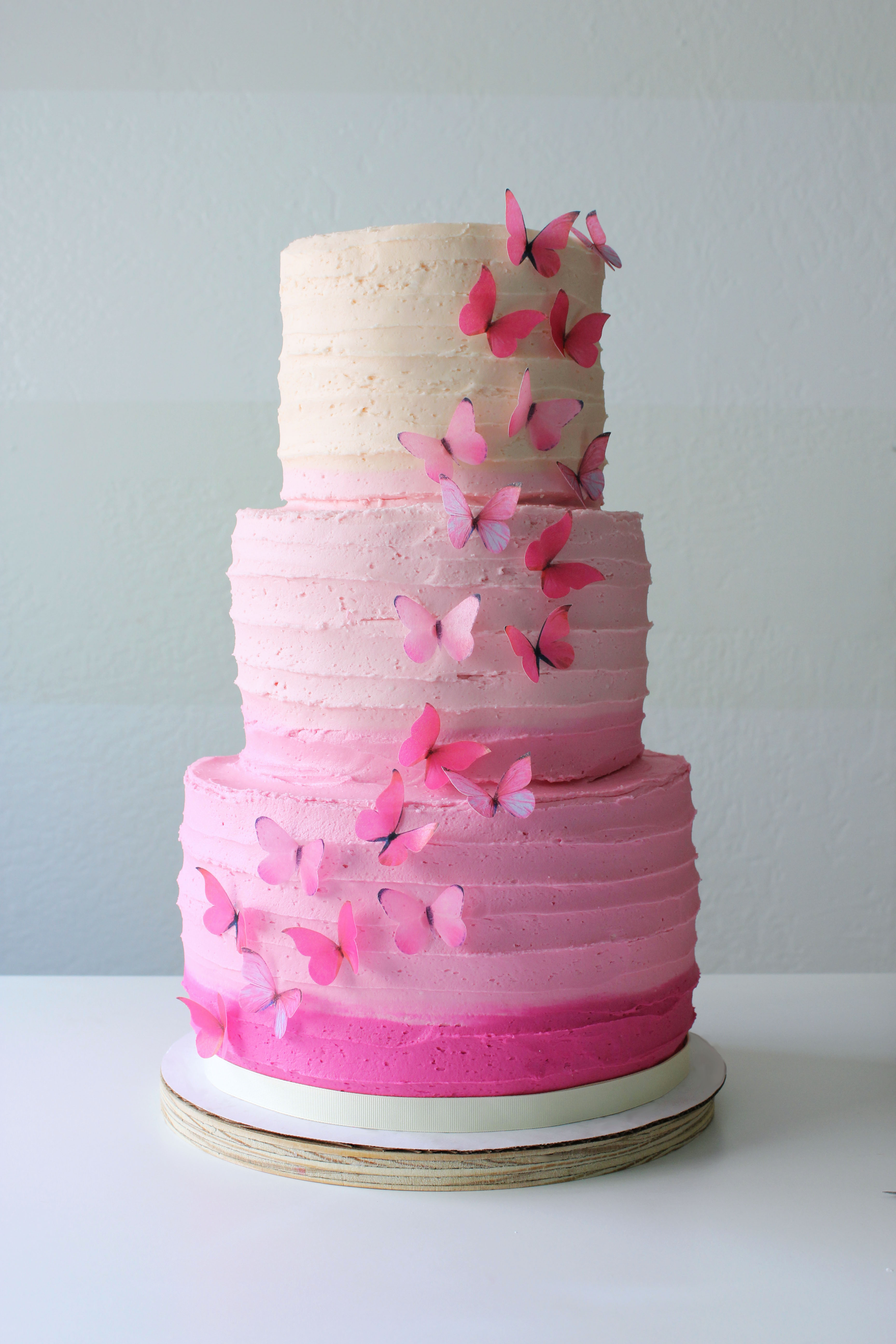 Pink Butterfly Cake