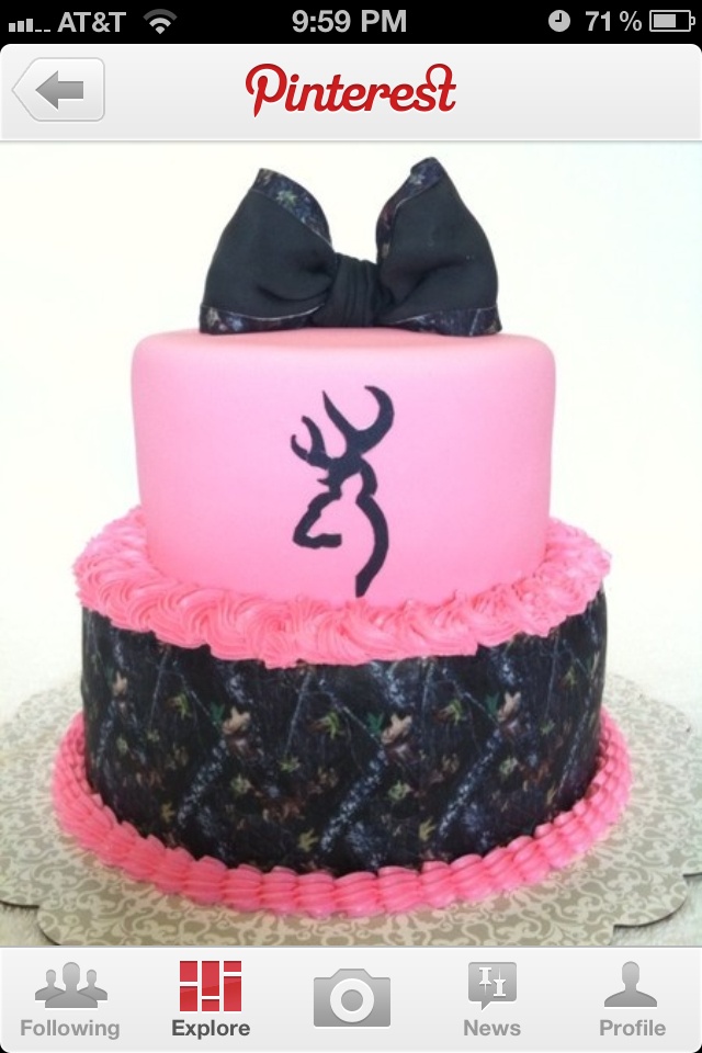 Pink Camo Baby Shower Cake Pink Camo Baby Shower Cake