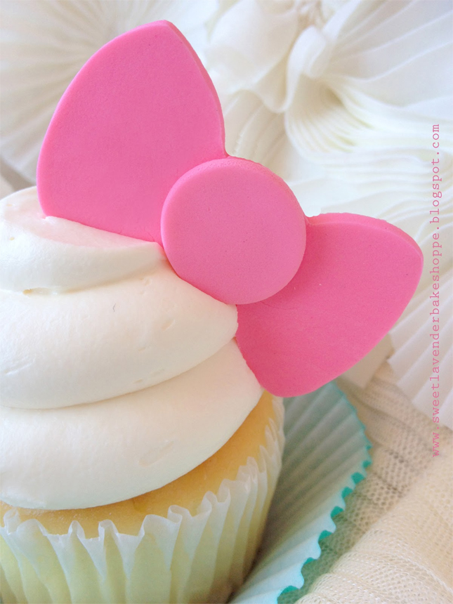 Pink Edible Bows for Cupcakes