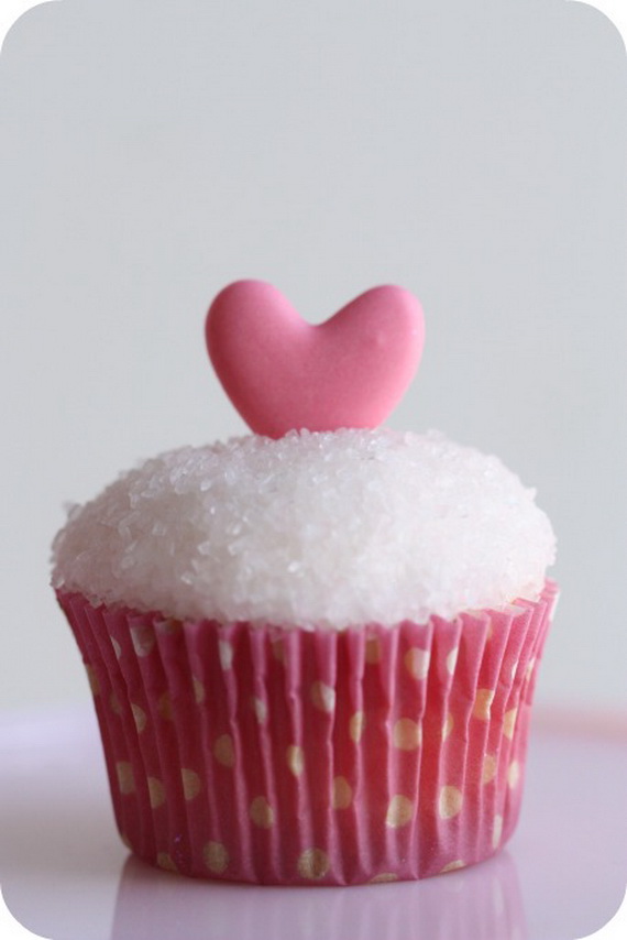 Pink Valentine Heart Cupcakes