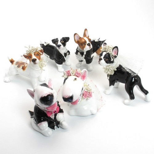 Pit Bull Wedding Cake Topper