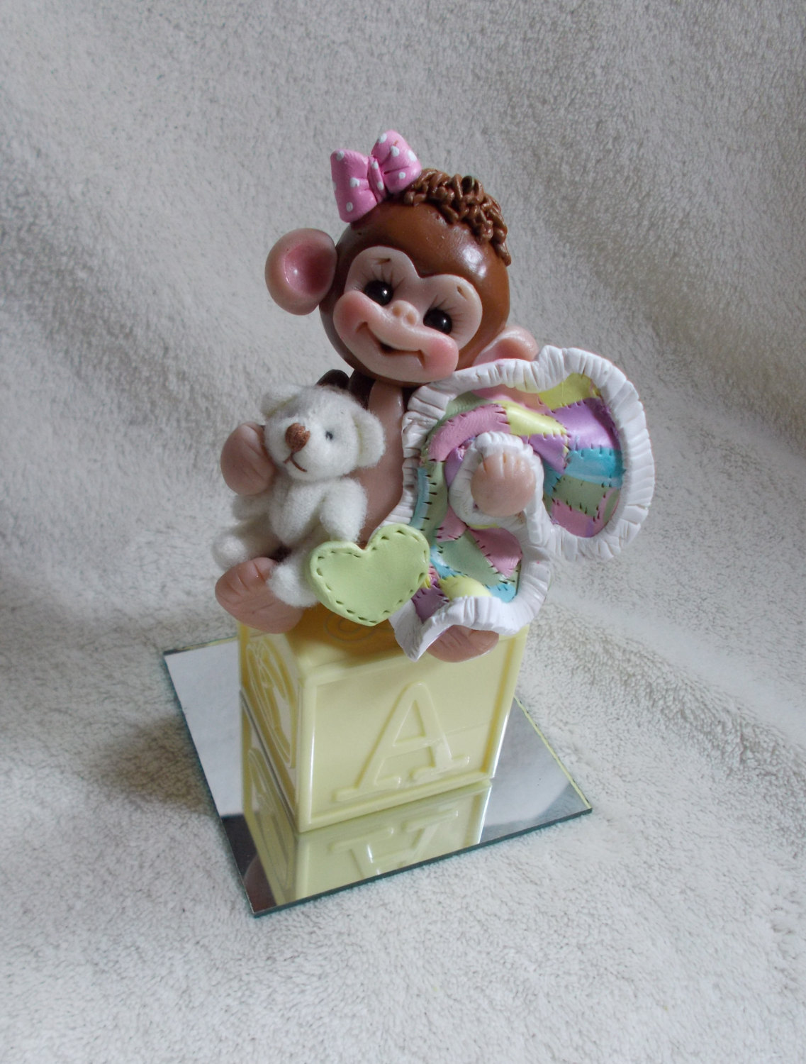 Polymer Clay Baby Shower Cake Topper